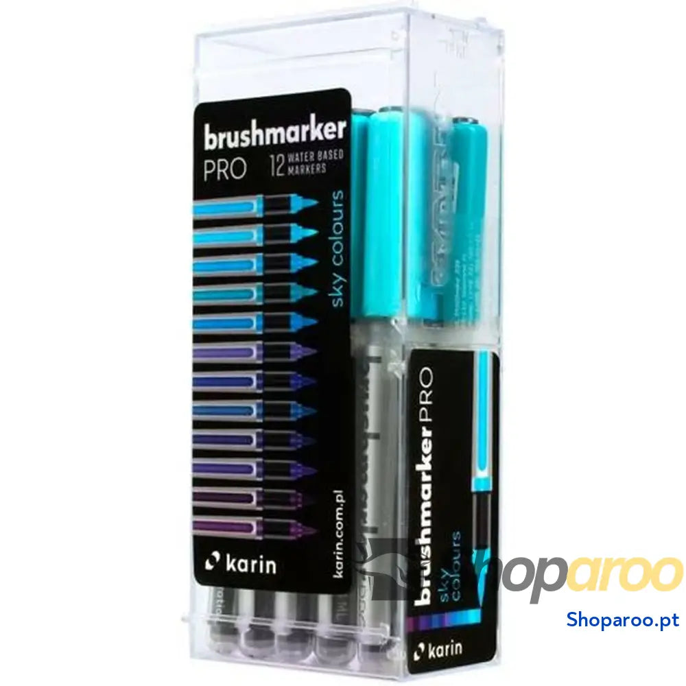 Conjunto de Canetas de Feltro Karin Brushmarker Pro - Sky Colours 12 Peças