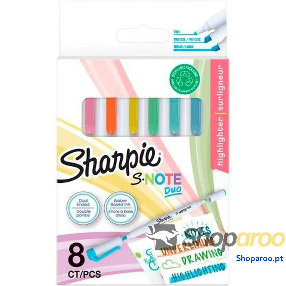 Conjunto de Canetas de Feltro Sharpie S-NOTE DUO Multicolor