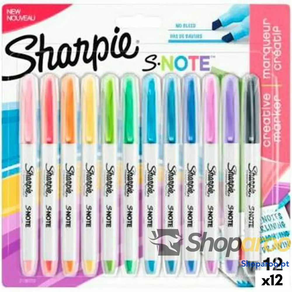 Conjunto de Canetas de Feltro Sharpie S-Note Multicolor 12 Peças 1-3 mm (12 Unidades)