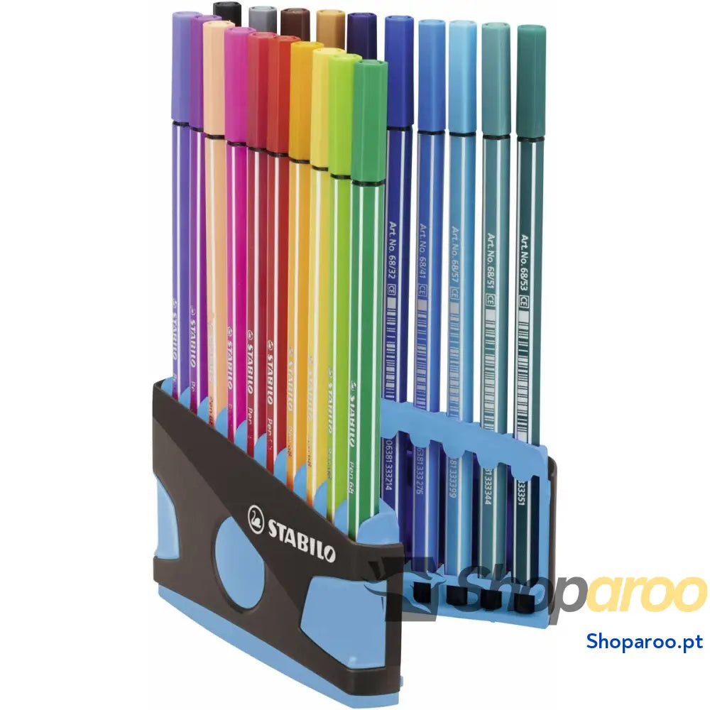 Conjunto de Canetas Feltro Stabilo Pen 68 Color Parade Estojo Multicolor
