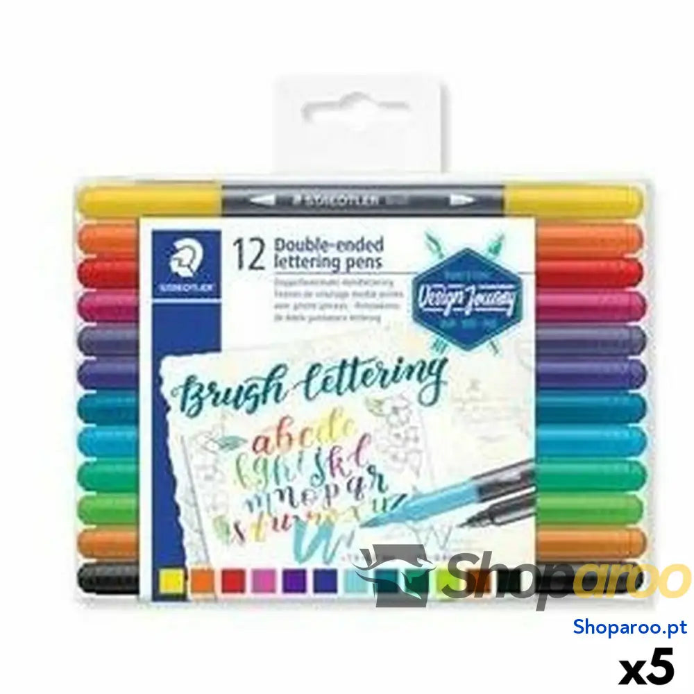 Conjunto de Canetas de Feltro Staedtler Lettering Ponta dupla (5 Unidades)