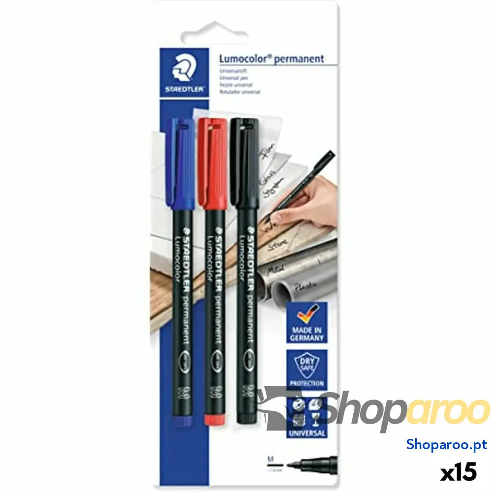 Conjunto de Canetas Feltro Staedtler Lumocolor 317-S Multicolor 10 Peças (15 Unidades)