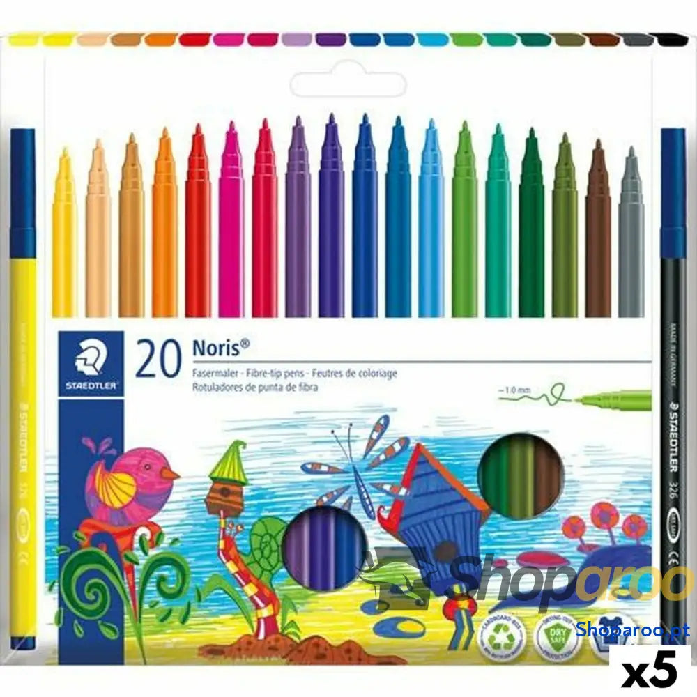 Conjunto de Canetas de Feltro Staedtler Noris 326 Multicolor (5 Unidades)