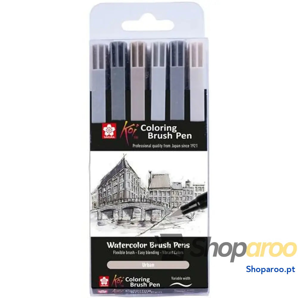 Conjunto de Canetas Feltro Talens Sakura Koi Coloring Brush Multicolor