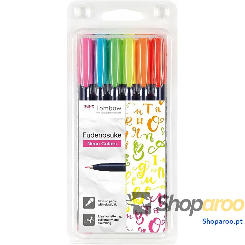 Conjunto de Canetas de Feltro Tombow Fudenosuke Multicolor