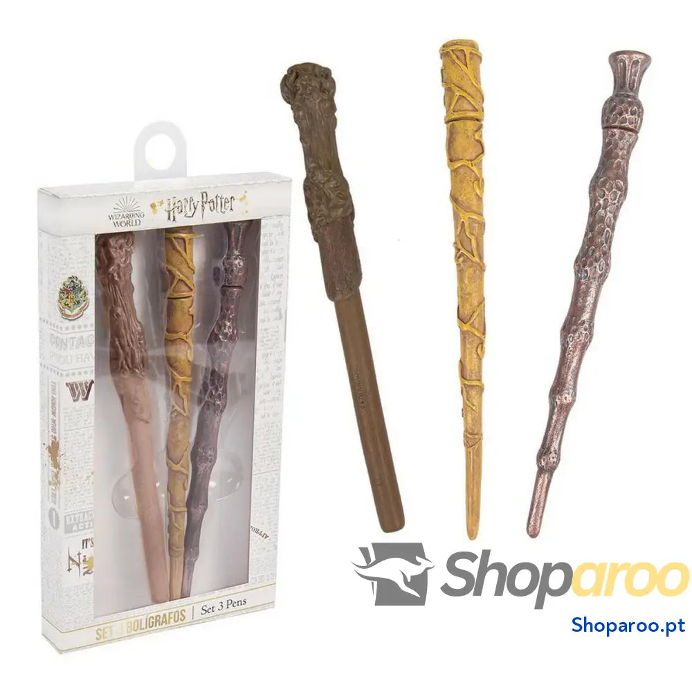 Conjunto de Canetas Harry Potter Castanho (3 pcs)