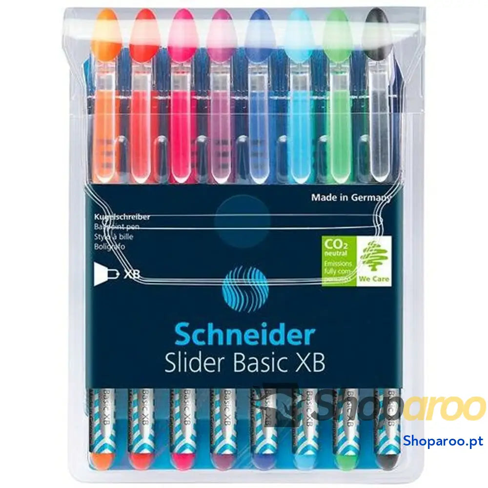 Conjunto de Canetas Schneider Slider Basic Multicolor 8 Peças