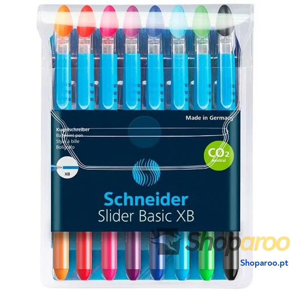 Conjunto de Canetas Schneider Slider Basic XB 8 Peças Multicolor