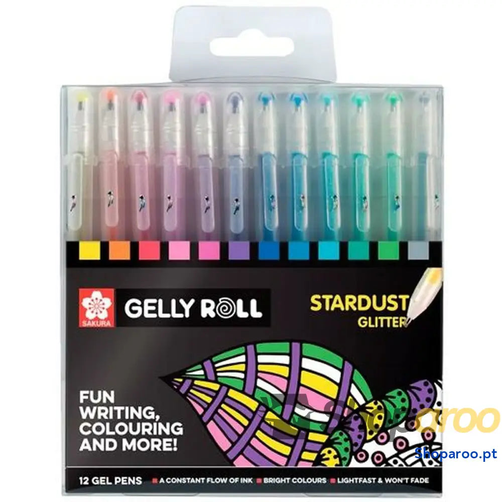 Conjunto de Canetas Talens Sakura Stardust Glitter 12 Peças