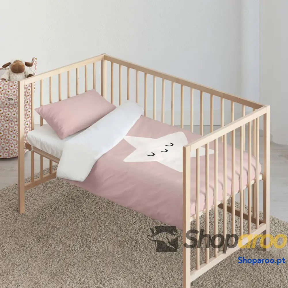 Conjunto de capa de edredom Kids&Cotton Nadir Cor de Rosa 100 x 120 cm