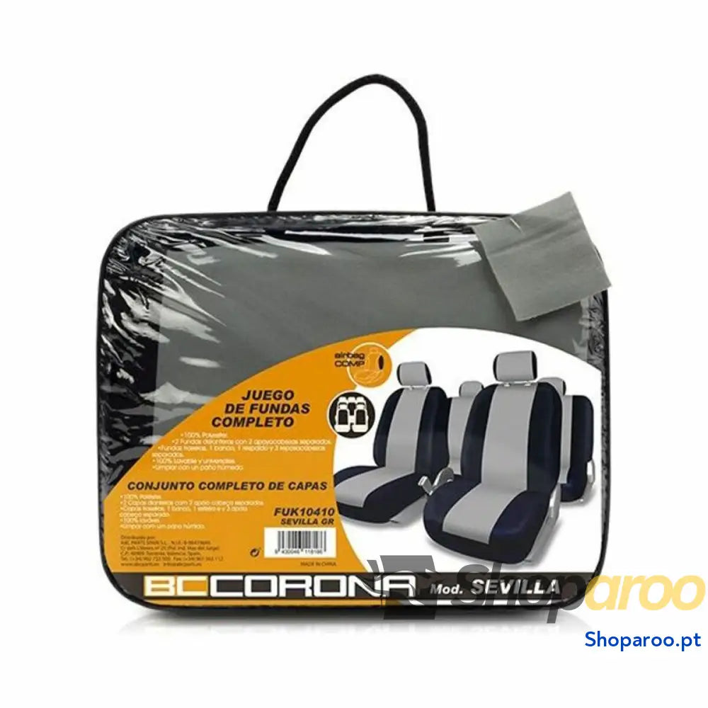 Conjunto de Capas para Assentos BC Corona Sevilla Cinzento (11 pcs)
