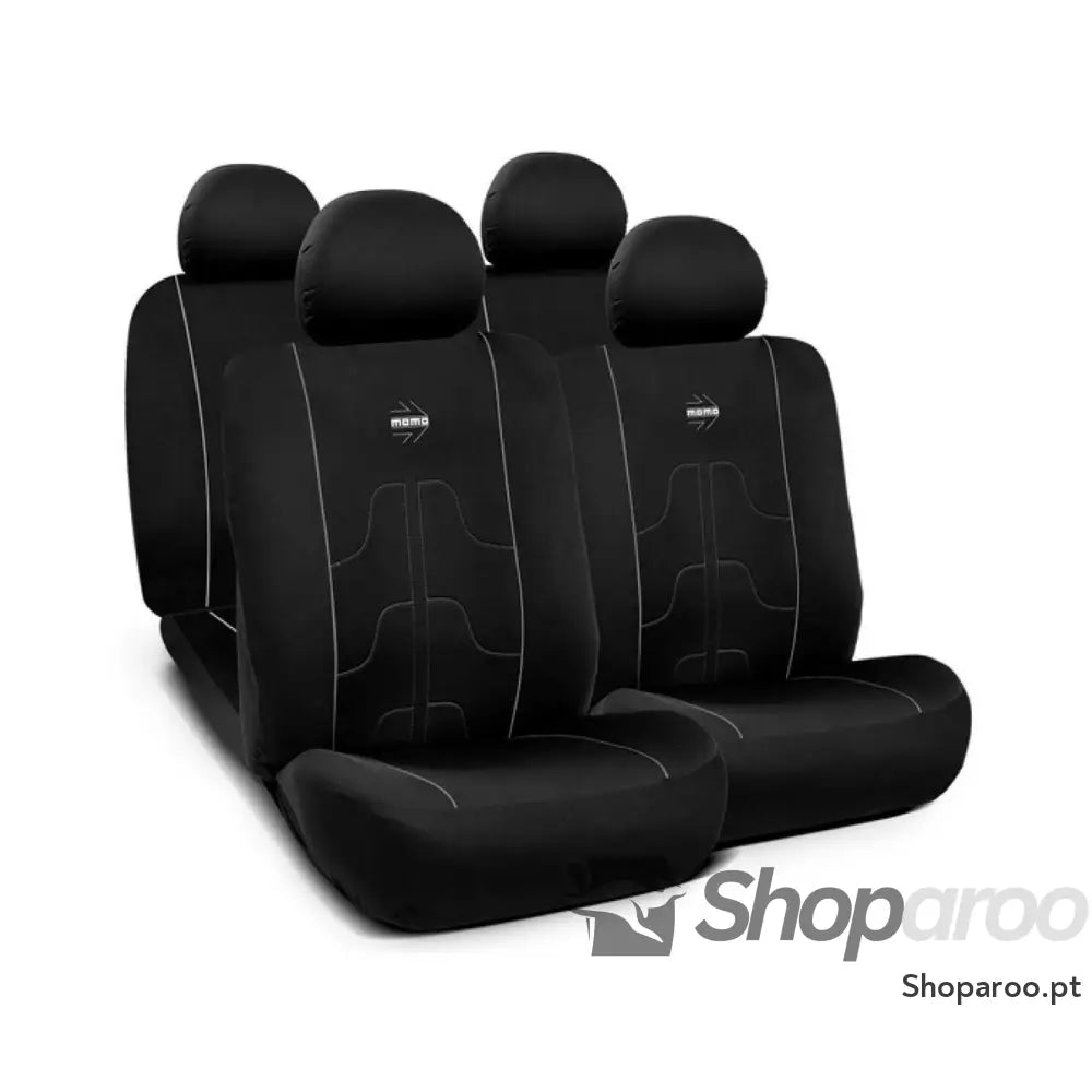 Conjunto de Capas para Assentos MOMO MOMLSC021BG Preto Preto/Cinzento 11 Peças