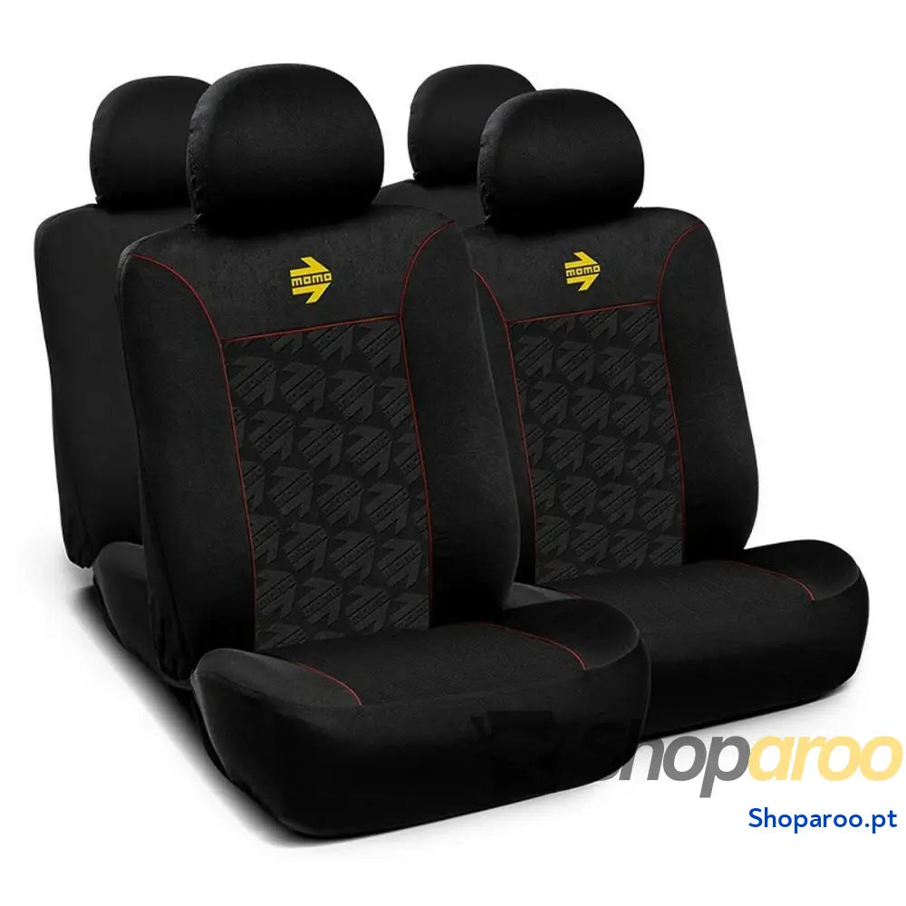 Conjunto de Capas para Assentos MOMO MOMLSC050BR Preto Vermelho 11 Peças