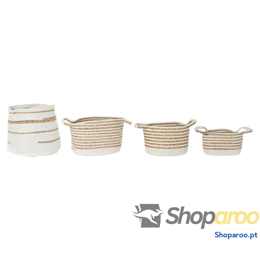 Conjunto de Cestas DKD Home Decor Zostera marina Boho 36 x 34 cm