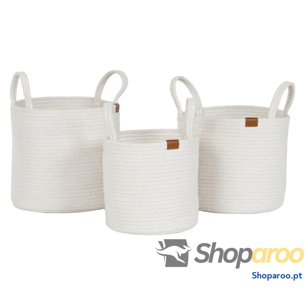 Conjunto de Cestas Home ESPRIT Moderno 30 x 28 cm