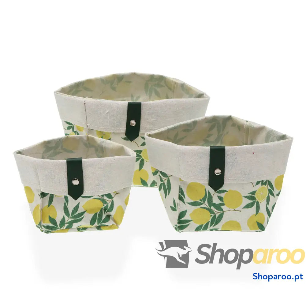 Conjunto de Cestas Versa 14 x cm Limão
