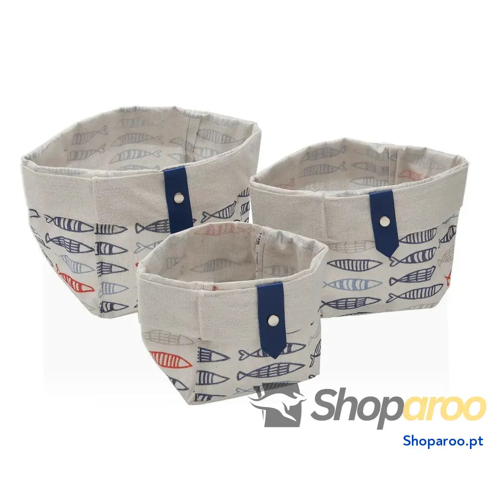 Conjunto de Cestas Versa 14 x cm Peixes