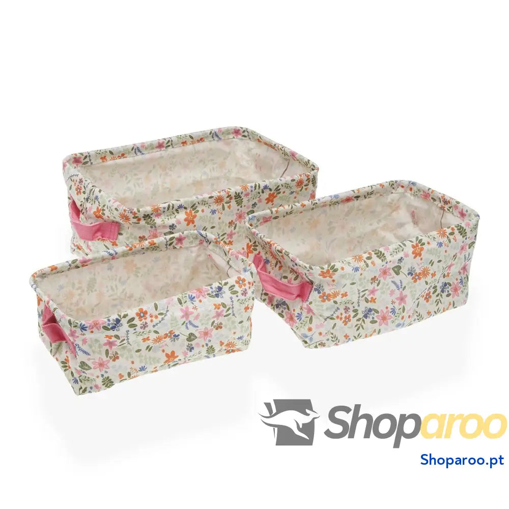 Conjunto de Cestas Versa 18 x 14 28 cm Bloemen