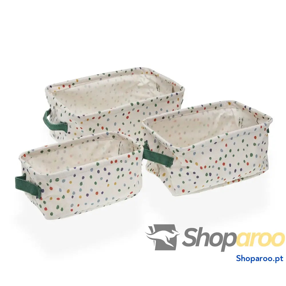Conjunto de Cestas Versa Dotty 18 x 14 28 cm