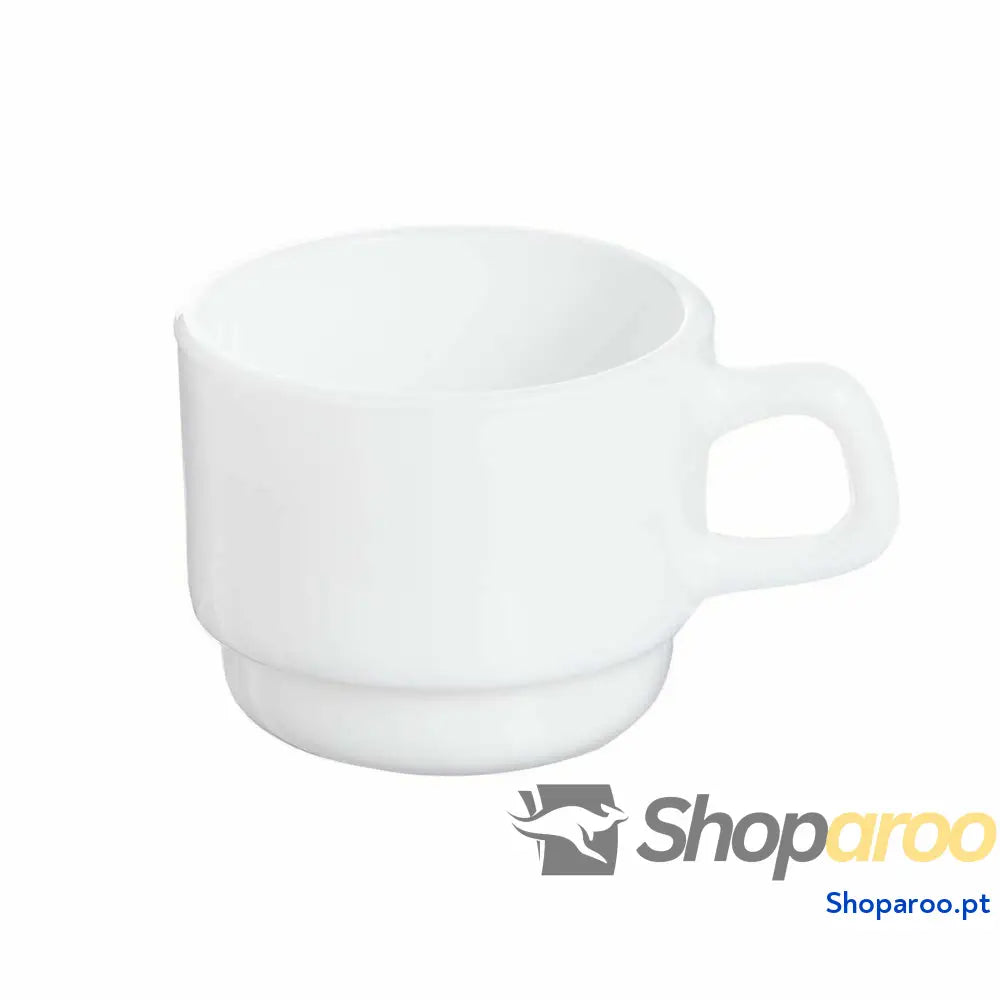Conjunto de Chávenas Café Arcoroc Restaurant Branco Vidro 80 ml (12 Unidades)
