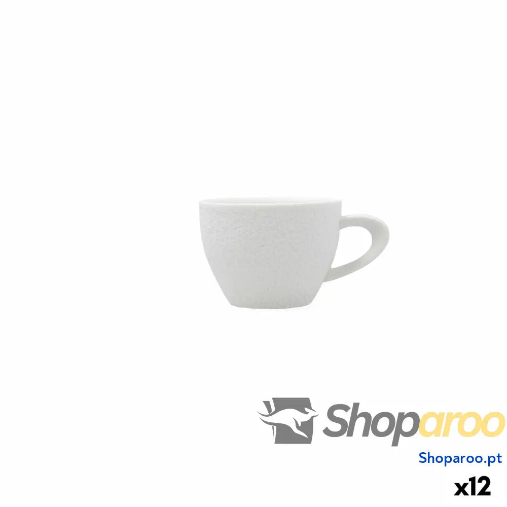 Conjunto de Chávenas Café Bidasoa Fosil Branco Cerâmica Alumina 80 ml (12 Unidades)
