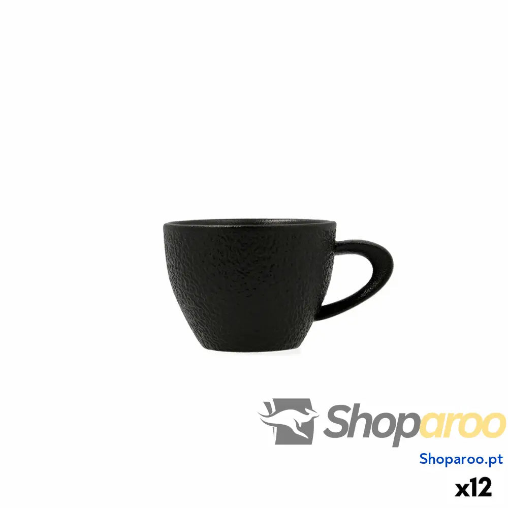 Conjunto de Chávenas Café Bidasoa Fosil Preto Cerâmica Alumina 800 ml (12 Unidades)