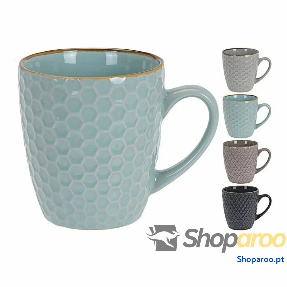 Conjunto de Chávenas Café Excellent Houseware Grés 200 ml Geométrico