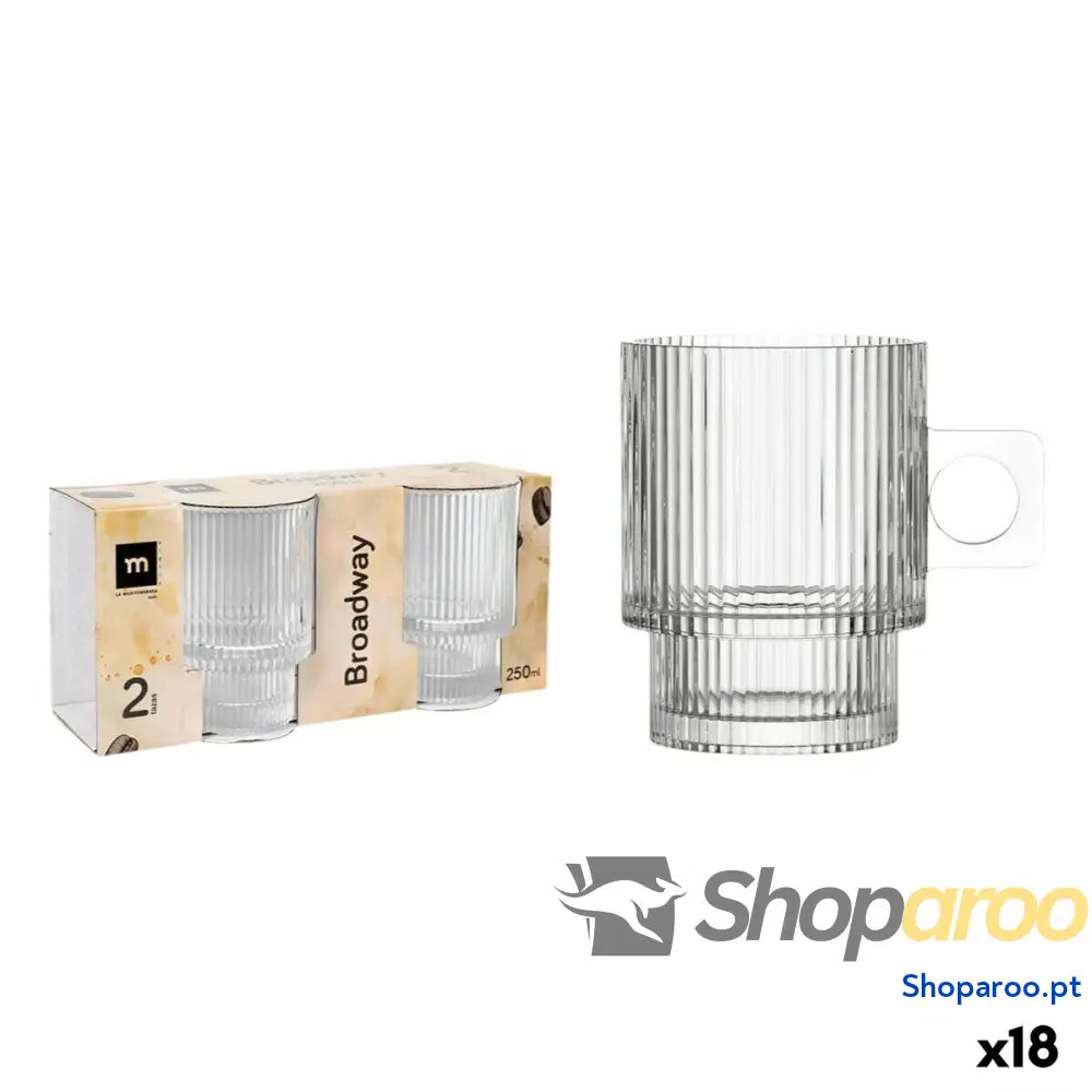 Conjunto de Chávenas Café La Mediterránea Broadway 2 Peças (18 Unidades)