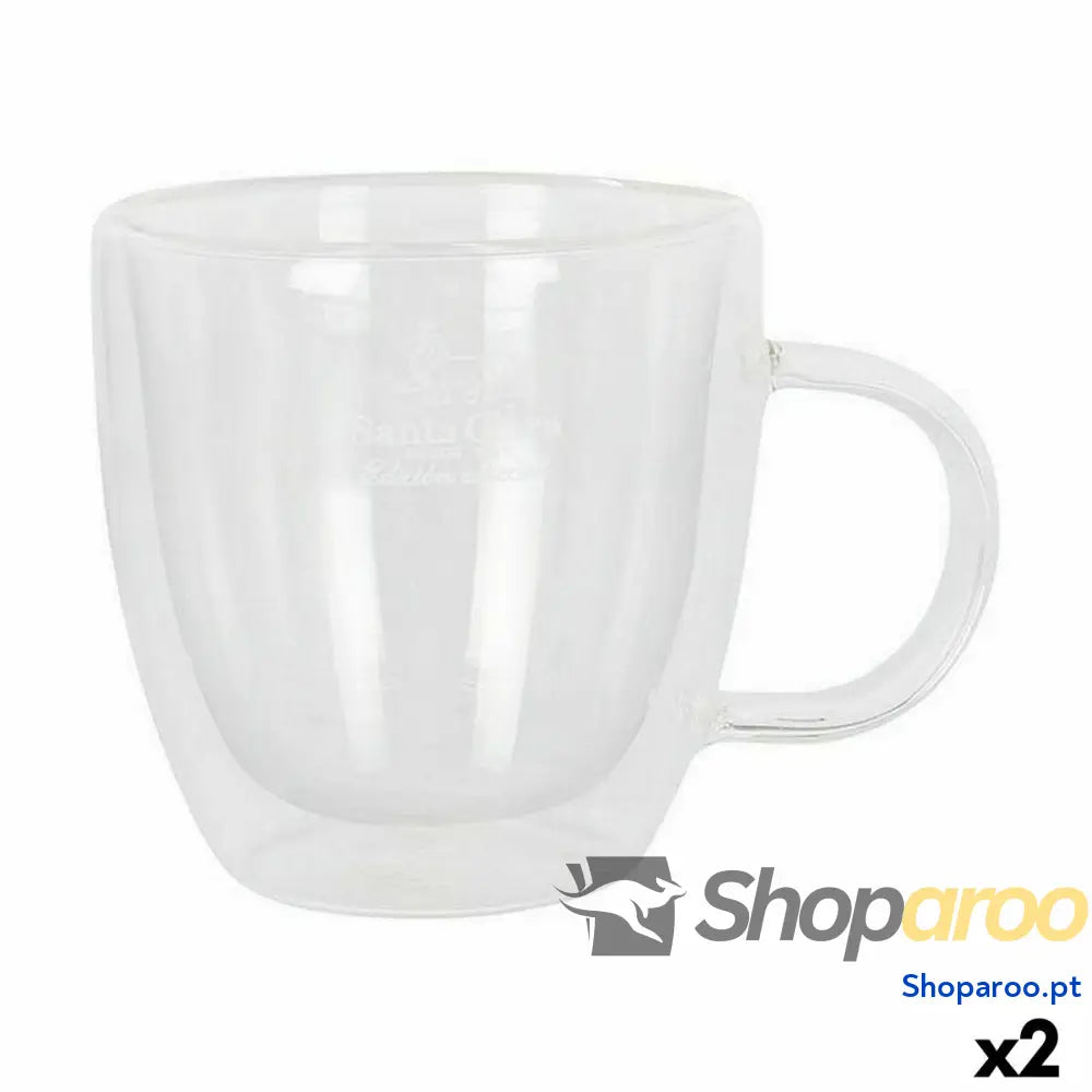 Conjunto de Chávenas Santa Clara Vidro Borosilicato 150 ml Térmica 2 Unidades (2 Peças)