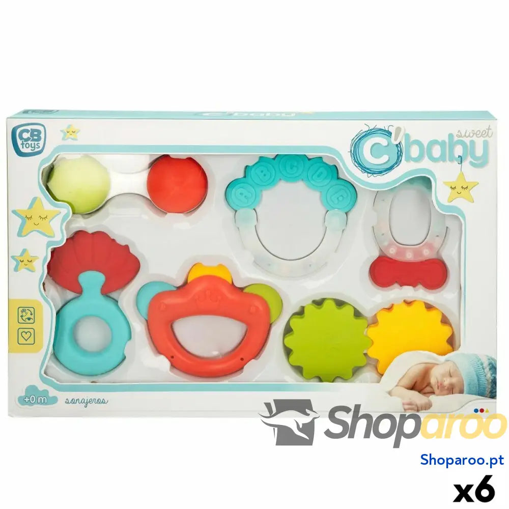 Conjunto de chocalhos Colorbaby 6 Peças 12,5 x 1,5 x 6,5 cm (6 Unidades)