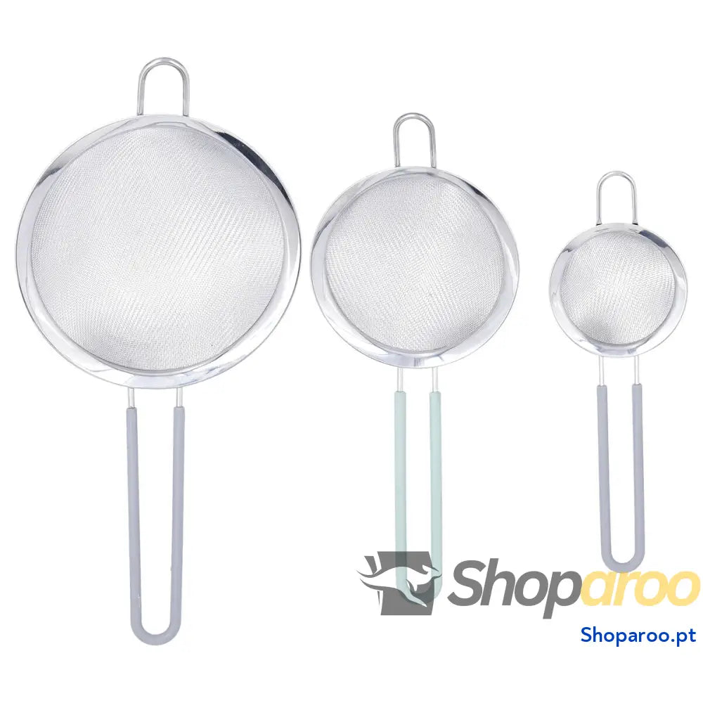 Conjunto de Coadores Quid Ozon Metal 16 cm 12 cm 8 cm 3 Unidades