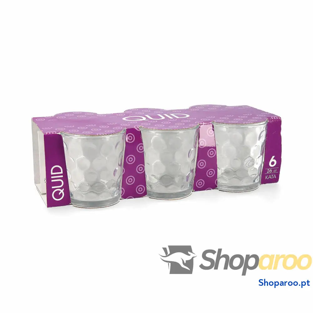 Conjunto de Copos Quid Kata Transparente Vidro 260 ml 6 Peças