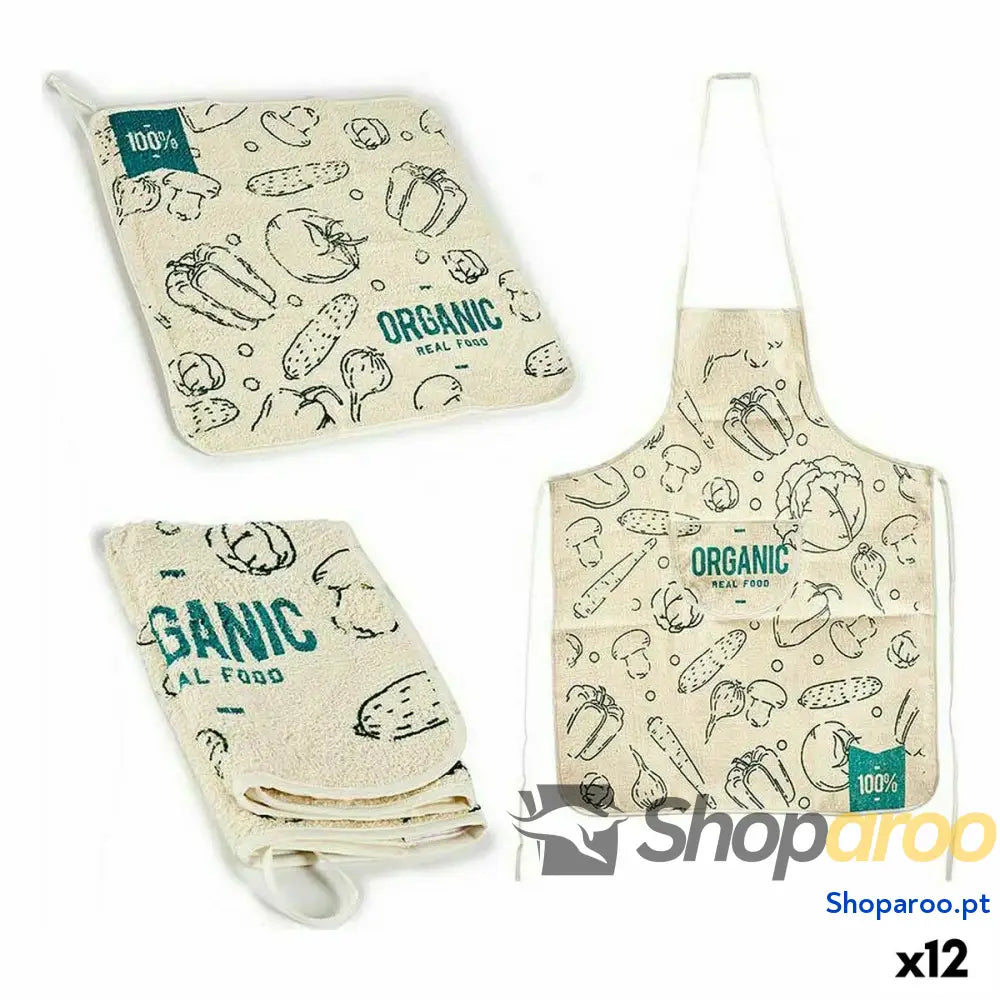 Conjunto de Cozinha Kinvara Organic Azul Branco 2 Peças