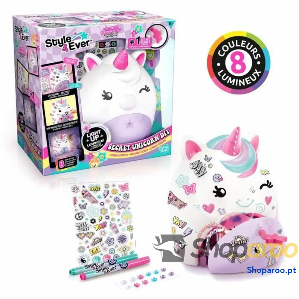 Conjunto de Desenho Canal Toys Secret Unicorn Lamp