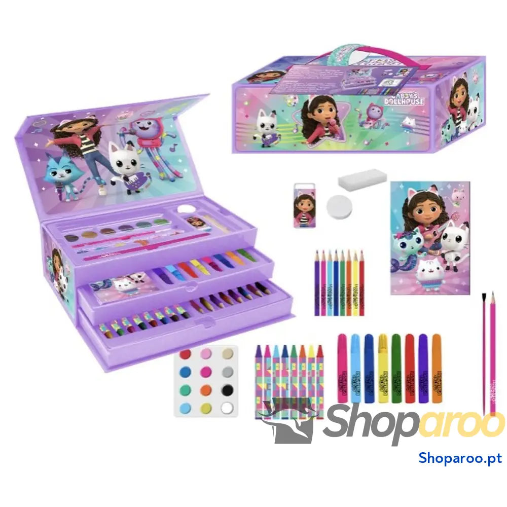 Conjunto de Desenho Gabby's Dollhouse Lilás