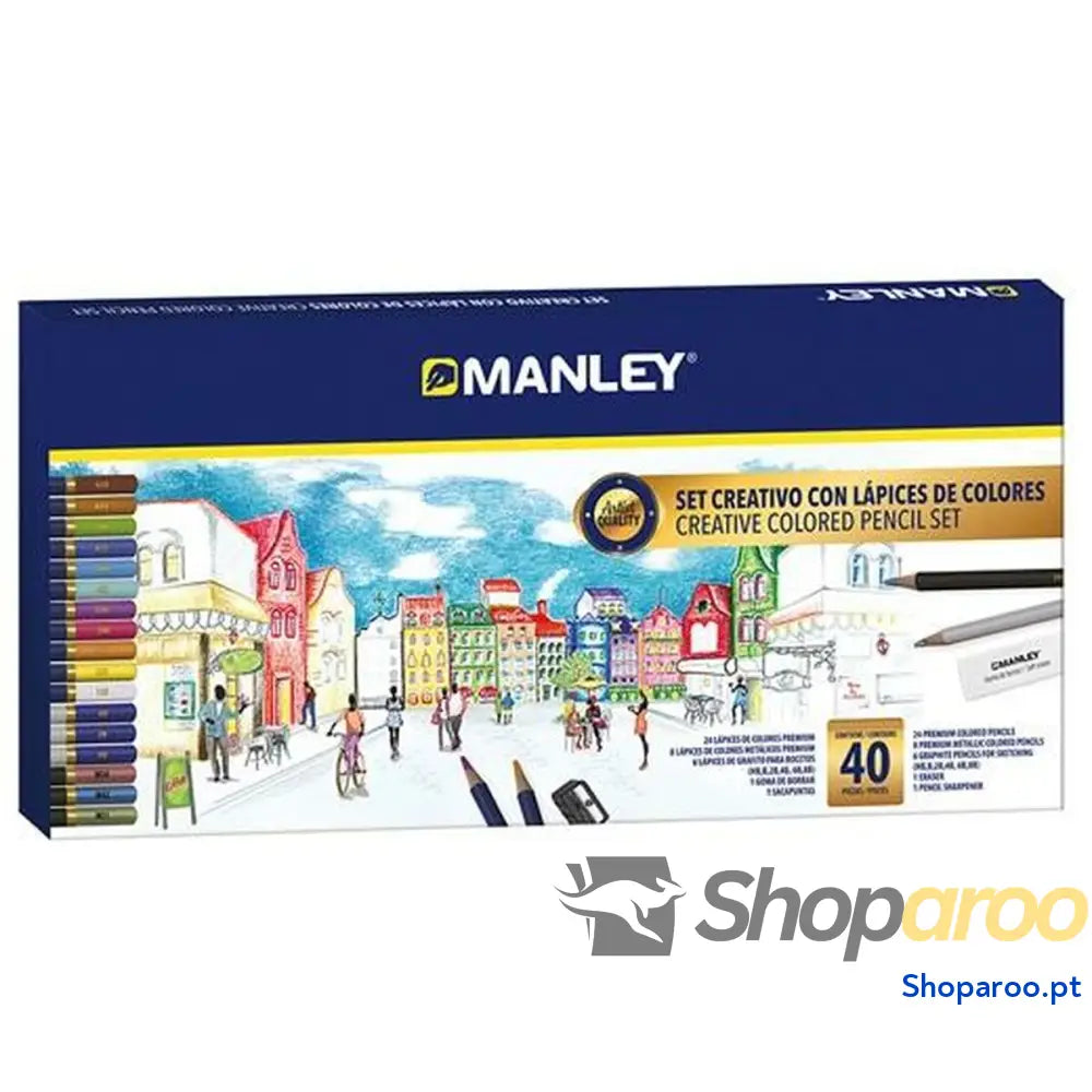 Conjunto de Desenho Manley 40 Peças Multicolor
