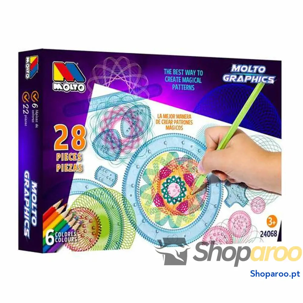 Conjunto de Desenho Moltó Graphics 28 Peças