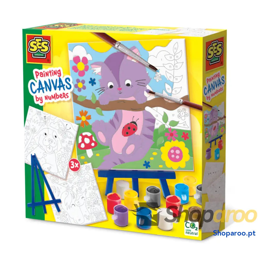 Conjunto de Desenho SES Creative Paint by number on canvas