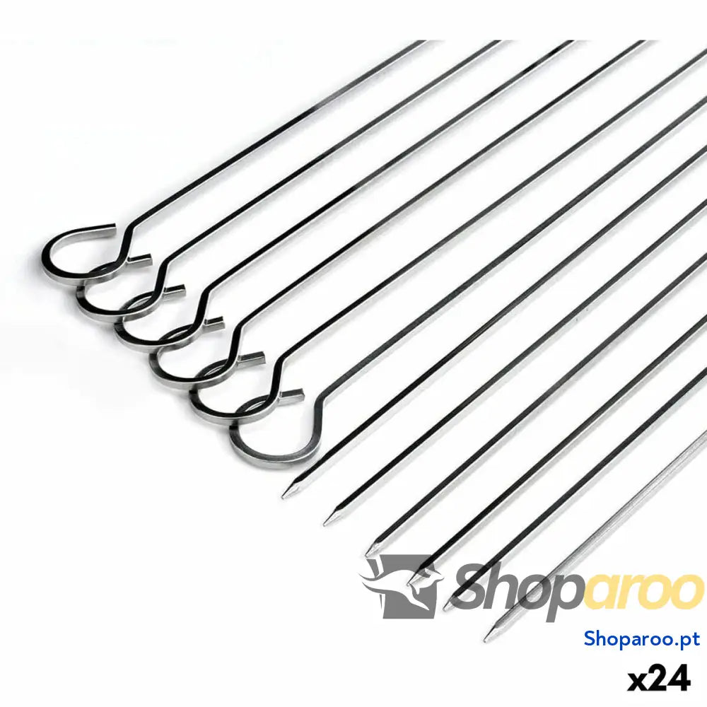Conjunto de Espetos para Churrascos Algon Metal 27 cm 6 Peças (24 Unidades)