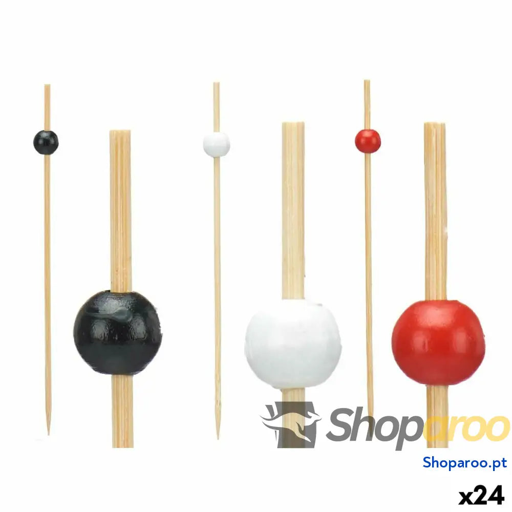 Conjunto de Espetos para Churrascos Kinvara 36340 Bambu (24 Unidades)