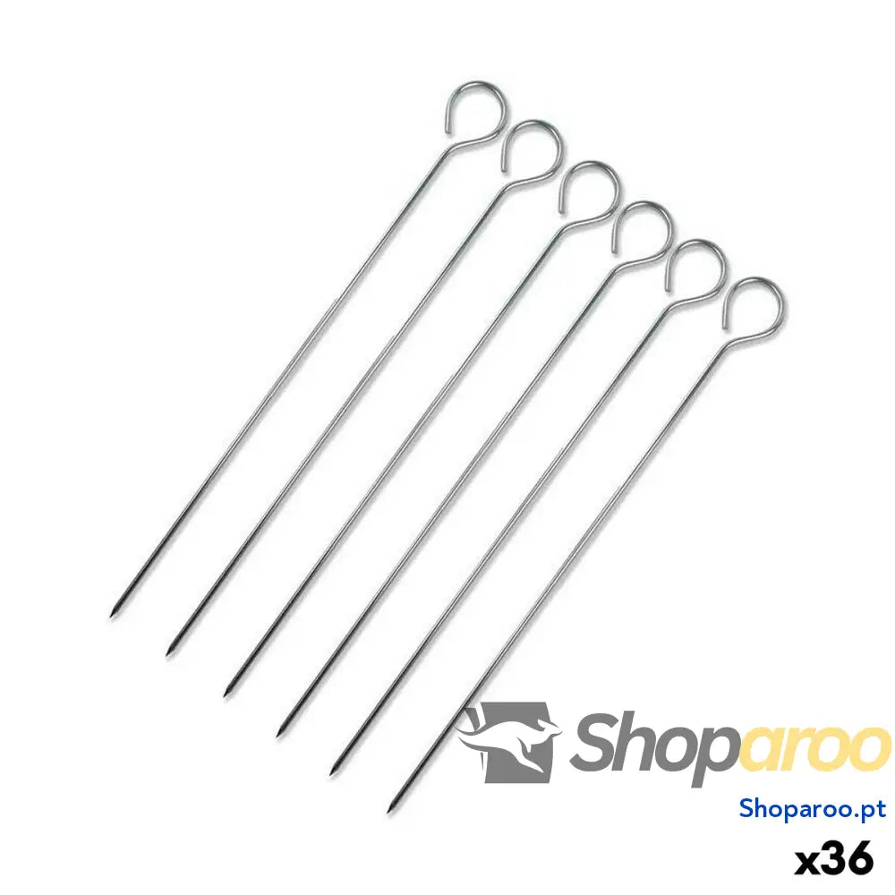 Conjunto de Espetos para Churrascos Wooow Metal 6 Peças 20 cm (36 Unidades)