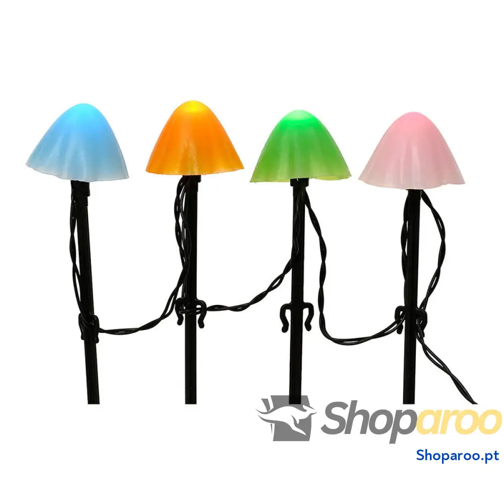 Conjunto de estacas LED para jardim Lumineo 491763 Mini Cogumelo Multicolor (20 Unidades)