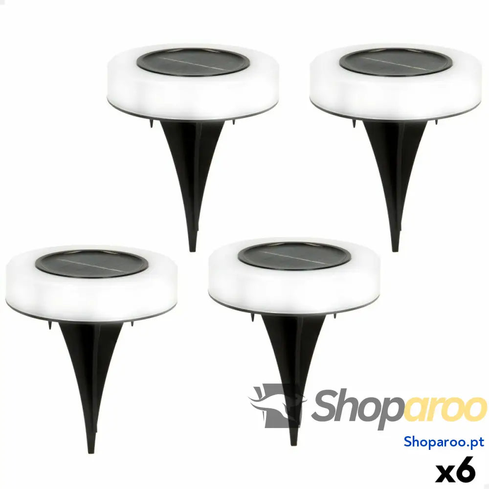 Conjunto de estacas solares de jardim Aktive 4 Peças ABS 10,5 x 12,5 x 10,5 cm (6 Unidades)