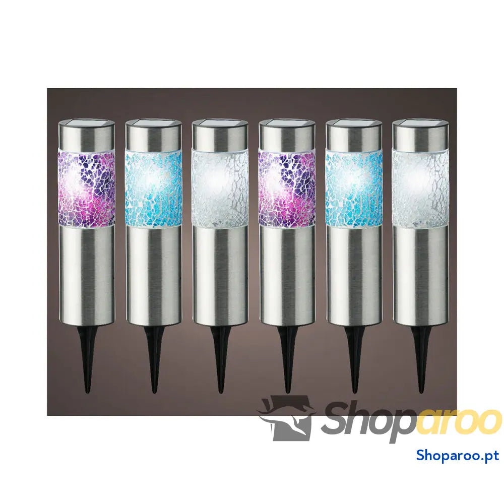 Conjunto de estacas solares de jardim Lumineo Gaudi Leve LED Baliza