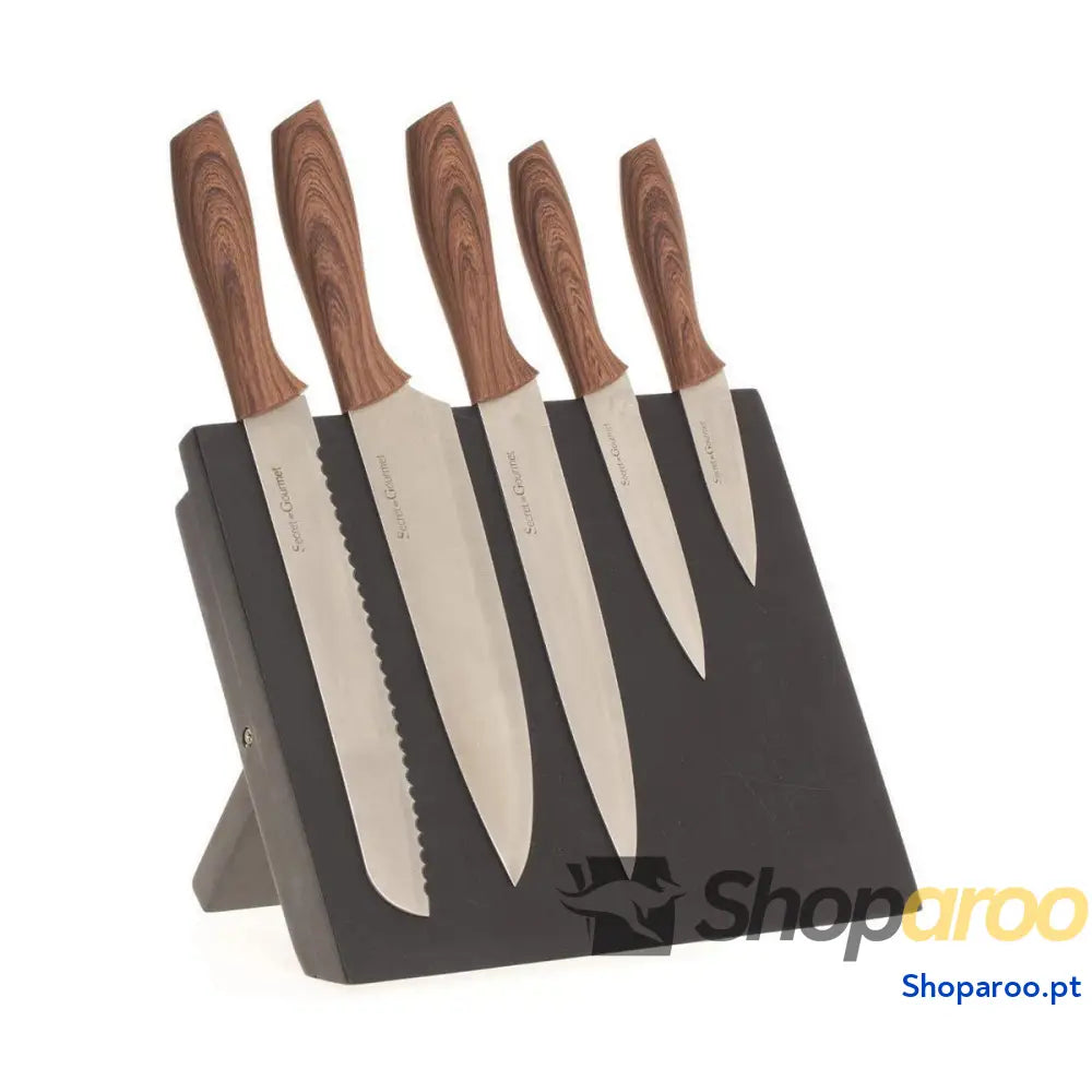 Conjunto de Facas de Cozinha e Suporte 5five Simply Smart 32 x 23,2 x 19 cm