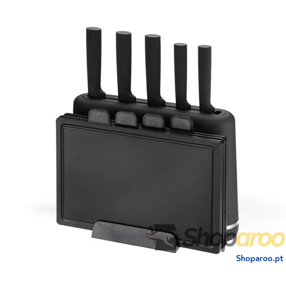 Conjunto de Facas de Cozinha e Suporte Feel Maestro MR-1412-BLACK