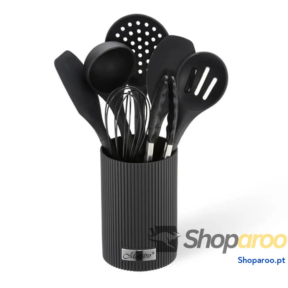 Conjunto de Facas de Cozinha e Suporte Feel Maestro MR-1542-BLACK
