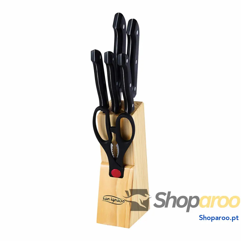Conjunto de Facas de Cozinha e Suporte San Ignacio Dresde SG-4161