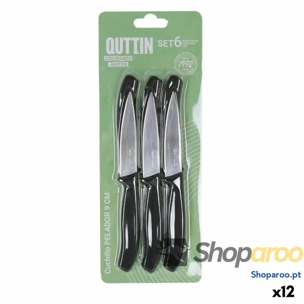 Conjunto de Facas de Descascar Quttin Basic 6 Peças 19,5 x 2 x 1 cm (12 Unidades)