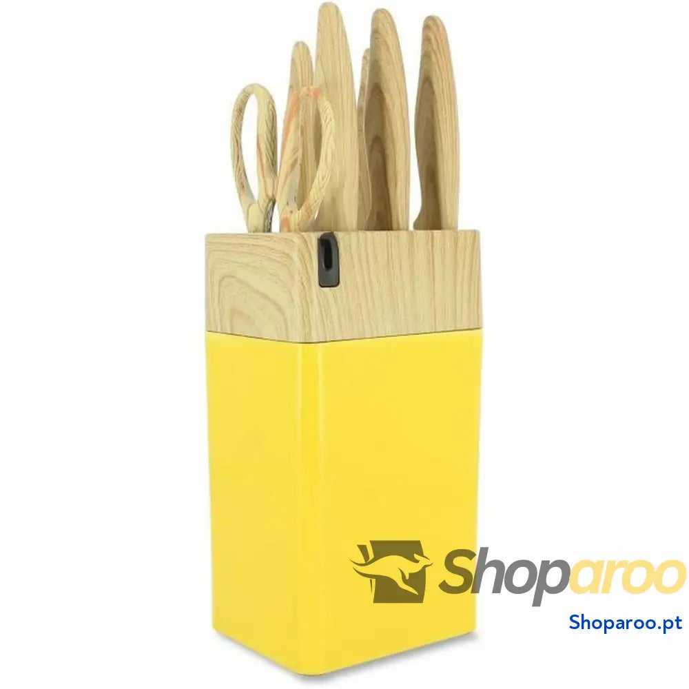 Conjunto de Facas Menastyl Amarelo Polipropileno 6 Peças (6 Unidades)